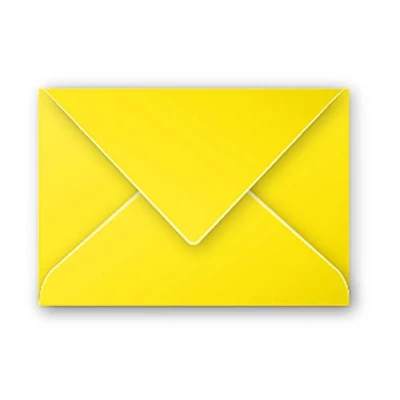 Abbildung von Clairefontaine 5560C Packung mit 20 Umschläge Pollen, 7,5x10cm, 120g, Sonnengelb, ideal für Ihre Einladungen und Korrespondenz, 1 Pack