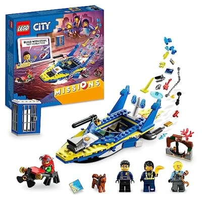Abbildung von LEGO 60355 CITY Missions Water Police Detective Interactive SET Blockspielzeug für Kinder, Größe: One Size, Mehrfarben