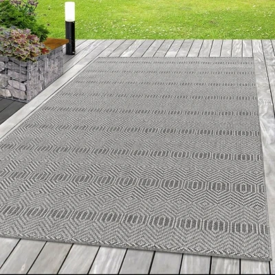 Abbildung von Outdoorteppich Boho Design, SIMPEX24, Läufer, Höhe: 7 mm, Outdoor Teppich Design Wetterfest für Terrasse Balkon Küche