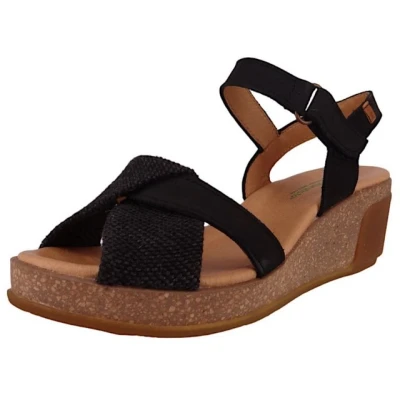 Abbildung von El Naturalista N5038 Leaves Keil Black Sandale