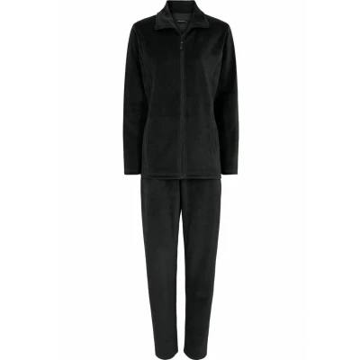 Abbildung von Decoy Velour HJEM Pyjama, Damen, Größe: Small, Black