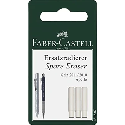 Abbildung von 5 x Faber Castell Ersatzradierer Blisterkarte Grip 2011 VE=3 Stück
