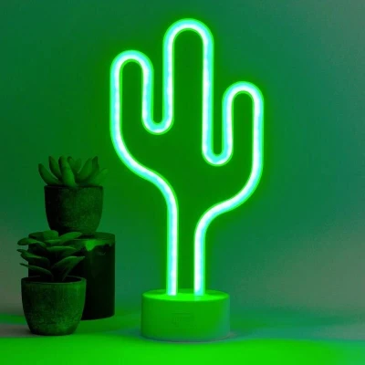 Abbildung von LED Dekolampe Kaktus grün Neoneffekt Legami