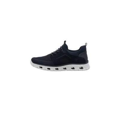 Abbildung von Rieker Herren Low Top Sneaker 04352, Männer Halbschuhe, lose Einlage,Freizeitschuhe,Laufschuhe,straßenschuhe,Strassenschuhe,blau (14),45 EU / 10.5 UK