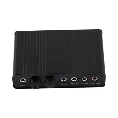 Abbildung von Goshyda Audio Soundkarte, hochwertige 6 Kanal Soundkarte USB Externer digitaler optischer SPDIF Audioausgangsadapter für PC