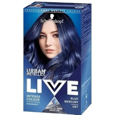Abbildung von Schwarzkopf LIVE Urban Metallics, Blue Mercury U67 Permanent Hair Dye PACK OF 2