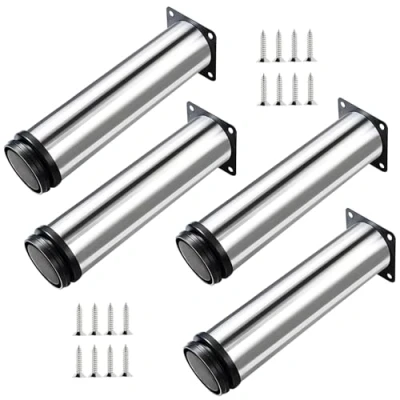Abbildung von Qrity 4X Tischbein, Füße für Möbel, Möbelfüße Verstellbar 200mm, Tischbeine Möbelfuß Tabellen, Schreibtische, DIY Sofa, Schränke usw