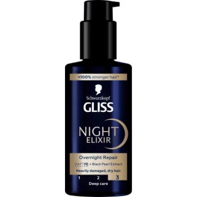 Abbildung von Gliss Kur Night Elixir Ultimate Repair Haarmaske, 100 ml