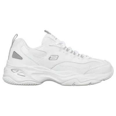 Abbildung von Skechers Damen D&#039;lites 4.0 Fresh Diva Sneaker, White Leather Mesh Gray Trim, 39 EU