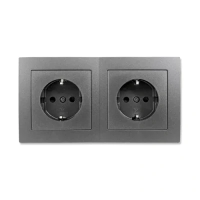 Abbildung von McPower Steckdose Steckdosen Set Flair Beginner 2S 3 teilig, anthrazit