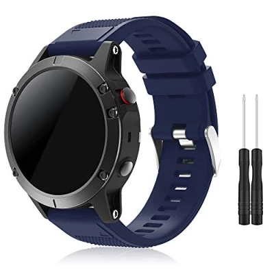 Abbildung von TOPsic Fenix 5 Sportuhr Armband Silikon Sportarmband Uhr Ersatzarmband mit Werkzeug für 5/Fenix Plus/Fenix 6/Fenix 6 Pro/Fenix 7/Fenix 7 Solar/Fenix Sapphire 8 47mm
