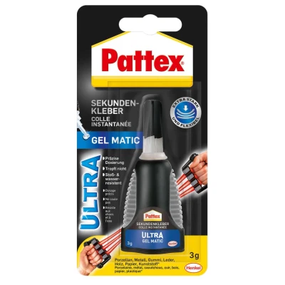 Abbildung von Pattex Bastelkleber Sekundenkleber Ultra Gel Matic 3 g Spender