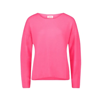 Abbildung von Cartoon MIT Rundhalsausschnitt Strickpullover, Damen, Größe: 34, Pink