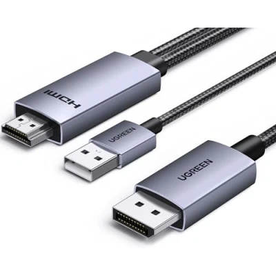 Abbildung von Kabel DisplayPort HDMI Ugreen HD169 4K 60Hz 2m (czarny)