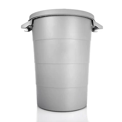 Abbildung von BigDean Mülleimer Wetterfeste Universaltonne mit Deckel und 2 stabilen Tragegriffen 80 L