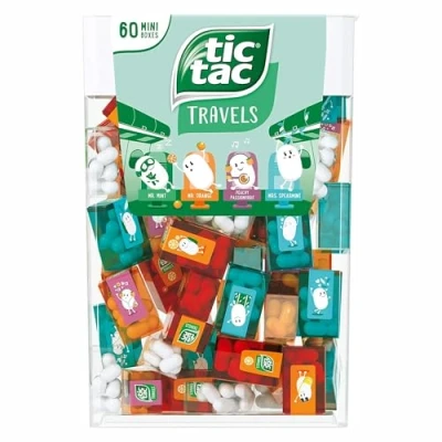 Abbildung von Tic Tac Box with 60 Mini Boxes (Mint, Orange, Spearmint, Peach and Passion fruit) 234g by