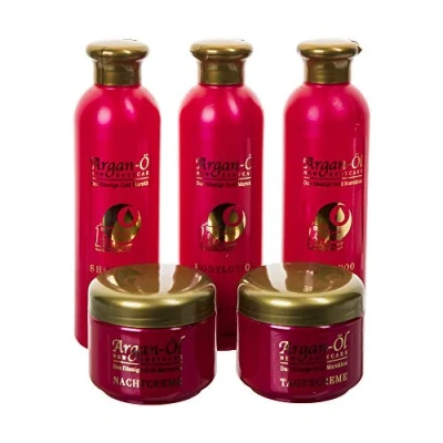 Abbildung von Pflegeset Argan Öl Set 5 tlg. Shampoo Bodylotion Creme Duschgel Pflegeprodukte Geschenkbox