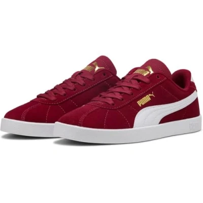 Abbildung von Puma CLUB II JR Unisex Sneaker low für Kinder, Größe: 35.5, Dark crimson/white/gold Schuhe