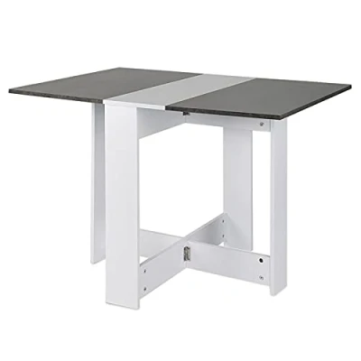 Abbildung von OHMG klappbarer esstisch, klapptisch, 102,5 * 76 ** 73 cm, E1 Holzplatte, wasserdicht, Kratzfest, faltbar, platzsparend (A)