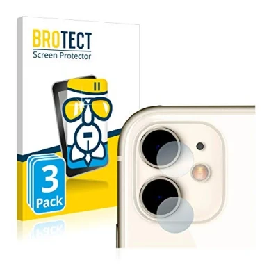 Abbildung von BROTECT Schutzglas für Apple iPhone 11 (NUR Kameraschutz) (3 Stück) Schutzfolie Panzer Folie Glas [Extrem Kratzfest 9H, Anti Fingerprint,