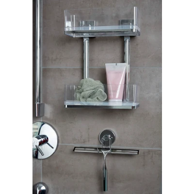 Abbildung von WENKO Wandregal &quot;Vacuum Loc Quadro&quot;, 2 Etagen