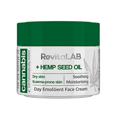 Abbildung von RevitaLAB Cannabis Extract Day Emollient Face Cream with Organic Hemp Seed Oil for Deep Nourishment Dermatologically Tested Moisturiser Sensitive Skin, 50 ml