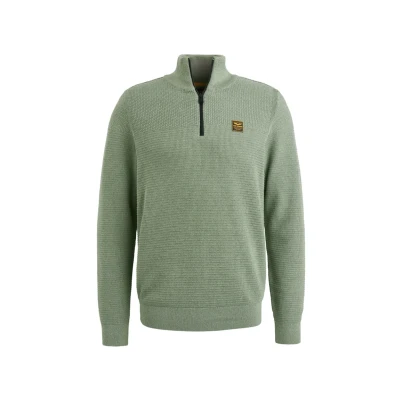Abbildung von PME Legend MIT Halbem Reissverschluss Strickpullover, Herren, Größe: Large, Quiet green