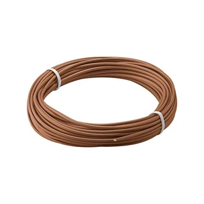 Abbildung von goobay 55040 Kupferlitze isoliert, 1 adrig, mehrdrahtig (18 x 0,1mm) / einadrig Kupferkabel elektrischer Leiter im Modellbau und Elektrotechnik PVC isoliert Braun 10m