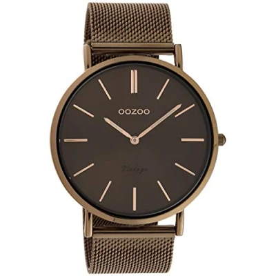 Abbildung von OOZOO Quarzuhr Herrenuhr C20016 Braun Milanaiseband 44 mm