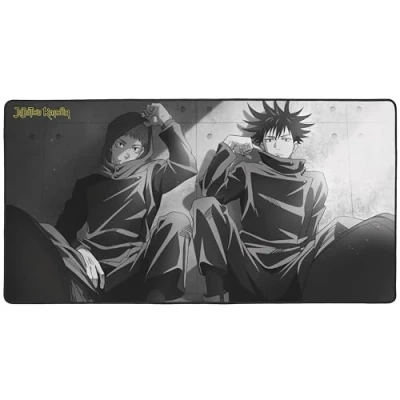 Abbildung von Konix Jujutsu Kaisen Gaming Mauspad XXL 90 x 46 cm rutschfeste Gummibasis Motiv Yuji und Megumi