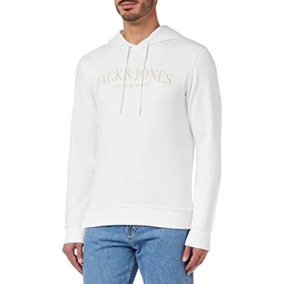 Abbildung von Jack &amp; Jones Premium Jprblubooster HOOD Sweatshirt, Herren, Größe: XL, Bright white