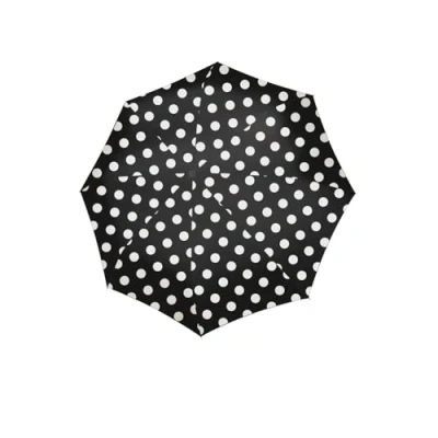 Abbildung von reisenthel umbrella pocket classic Kompakter Taschenschirm aus recycelten PET Flaschen Mit ergonomischem Griffdesign, Couleur:dots white