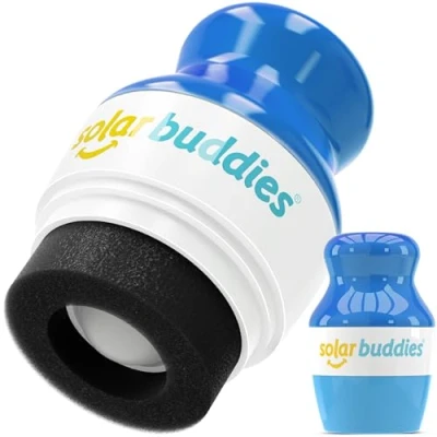 Abbildung von Solar Buddies Sonnencreme Applikator Volles Blau Nachfüllbarer Roll on Schwammapplikator für Sonnencreme, Sonnenmilch &amp; Lotion Kinder, Erwachsene Familien Fasst 100ml