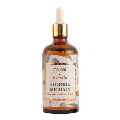 Abbildung von Mohani Mandelöl Kaltgepresst Natürliches Haare und Hautöl 100% Rein BIO für Kosmetik Hände Nägel Anti Aging Körperöl Sehr Trockene Haut (100 ml)