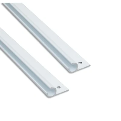Abbildung von 2 STÜCK Alu Kederschiene 1,2 Meter Kederleiste Neigung 45 Ø10mm (passend für 7 9mm Keder) Weiss Aluminium Kederprofil Leiste Wohnwagen Vorzelt Sonnensegel Schürzenleiste Vorzeltschiene