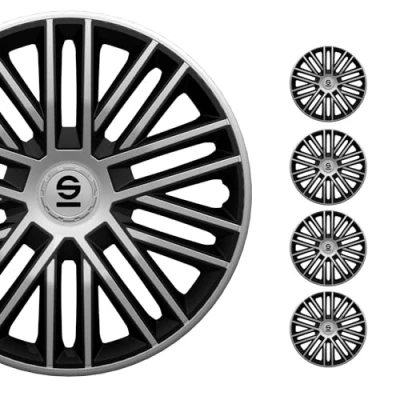 Abbildung von SPARCO Bergamo SPC1685SVBK Radblenden 16Zoll silber, schwarz
