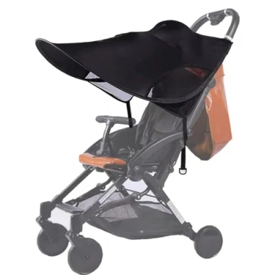 Abbildung von Sonnenschutz für Kinderwagen Universal Faltbare Sonnensegel mit UV Schutz 50+ Baby Sonnenverdeck Verstellbar Buggy Sonnenschirm Wasserdicht Winddicht Anti
