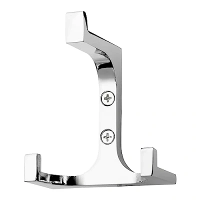 Abbildung von SO TECH® Kleiderhaken Garderobenhaken QUADRATO 8,1 x 7 cm, (1 St), Chrom poliert inklusive Befestigungsschrauben