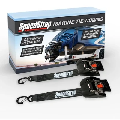 Abbildung von Speedstrap Tie Down Automatisch Aufrollbare Spanngurte mit Edelstahlratsche(2 St.) Angelzubehör