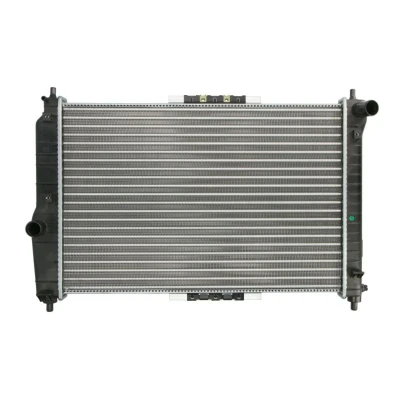 Abbildung von NRF 53902A Kühler, Motorkühlung Aluminium 600 414 23 Kühlrippen mechanisch gefügt CHEVROLET: Aveo / Kalos Limousine, Schrägheck