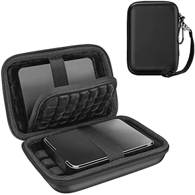 Abbildung von ProCase 2.5&quot; Hartschalenetui für Externe Festplatten Seagate Expansion, Backup Plus, WD Elements, My Passport, Extreme HDD Reisetasche Schwarz