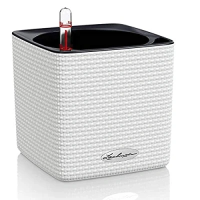 Abbildung von Lechuza® Blumentopf Lechuza klein Cube Color 14 weiß Wasserspeicher (1 St)