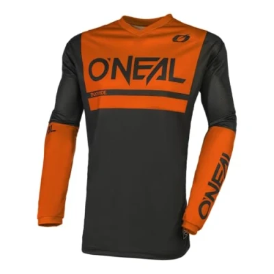 Abbildung von O&#039;NEAL Motocross Trikot Enduro MX Atmungsaktives Material, gepolsterter Ellenbogenschutz, Passform für maximale Bewegungsfreiheit Element Jersey Threat V.23 Erwachsene Schwarz Weiß L