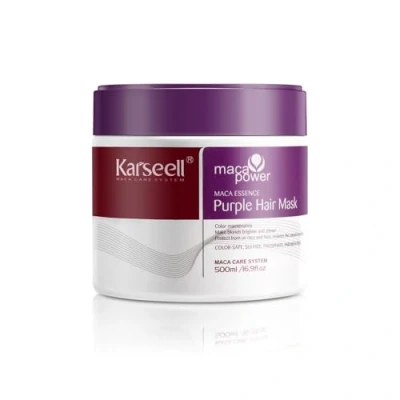Abbildung von Karseell Maca Essenz Purple Haarmaske 500ml, Violett für Blondes, Blondiertes, Graues Haar, Hair Mask Neutralisiert Gelbstich, Repariert Haarschäden