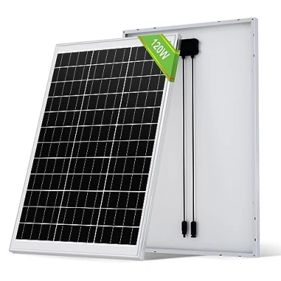 Abbildung von ECO WORTHY 120W 12V Solarpanel Monokristallines, Solarmodul mit Hocheffizientes Aluminiumrahmen, PV Modul für Batterien Boot, Wohnmobile, Gartenhäuse, Haus