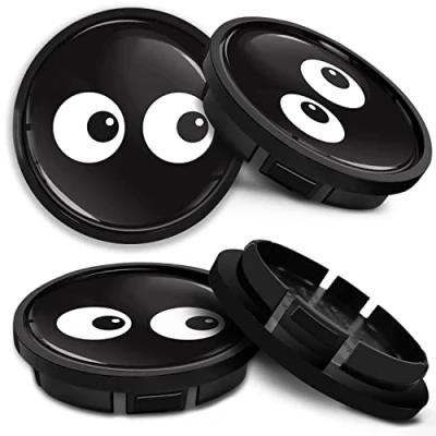 Abbildung von SkinoEu Kompatibel für Nabendeckel VW 66mm 5G0601171XQI Radnabenabdeckung Alufelgen Felgendeckel Nabenkappe Radkappen Schwarz CR 45