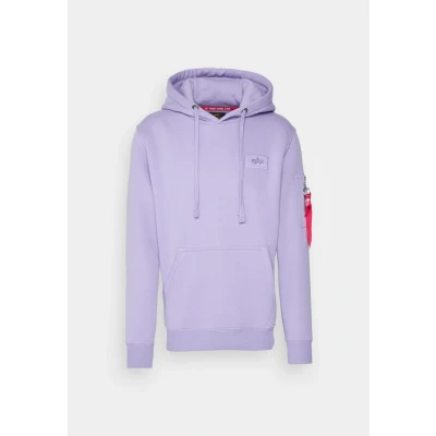 Abbildung von Alpha Industries BACK Hoody Kapuzenpullover, Herren, Größe: XXL, Pale violet