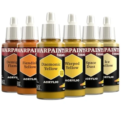Abbildung von The Army Painter, Warpaints Fanatic Flexible Triad: Yellows, 6 x 18 ml Acrylfarbe, Miniatur Hobbybemalung, Für Wargaming