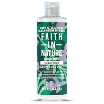 Abbildung von Faith In Nature Natürliche Rosmarin Spülung, Ausgleichend, Vegan und Frei von Tierversuchen, Ohne SLS Oder Parabene, Für Normales bis Fettiges Haar, 400ml