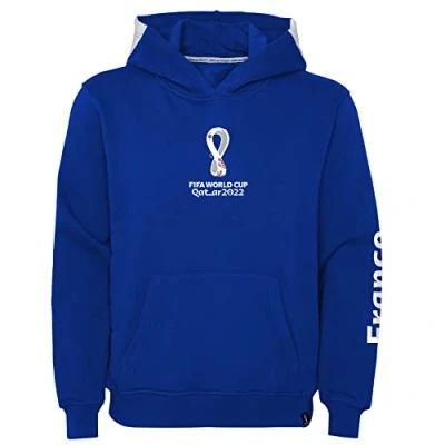 Abbildung von FIFA Mädchen Offizieller World Cup 2022 Hoodie Kapuzen Sweatshirt, Navy, 134